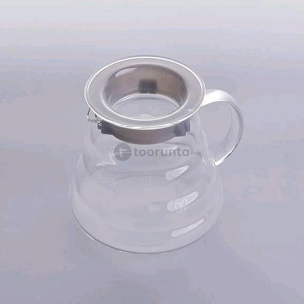 Zen V60 Clear Glass Range Coffee Server, 500ml
