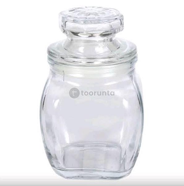 Glass Jar With Lid Flower 225 Ml
