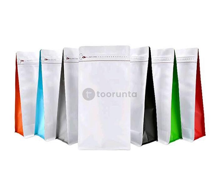 250 Gm | 50 Pcs | Coffee Beans Packing Bag With Sealed Aluminum Foil Reusable Zip-lock & One Way Valve