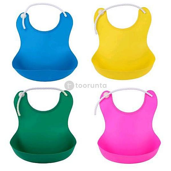 Waterproof Food Catcher Silicone Bibs