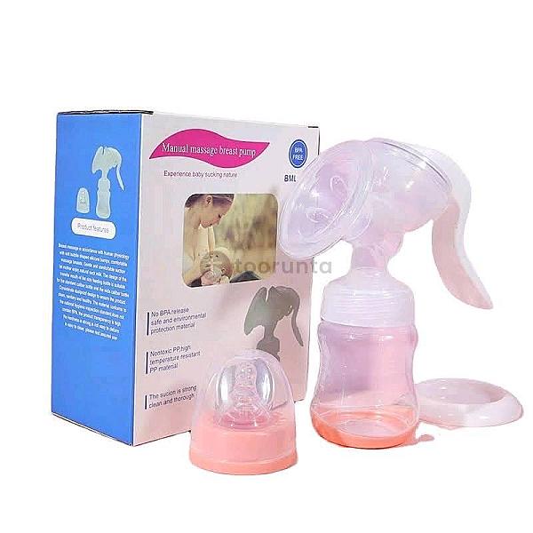Mom-friendly Manual Breast Pump – Portable Milk Collector & Feeder Bottle