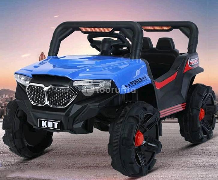 Four Wheel Suv Ride-on Battery Operated Remote Control Jeep For Kids, 1 To 9 Year, Red & Blue