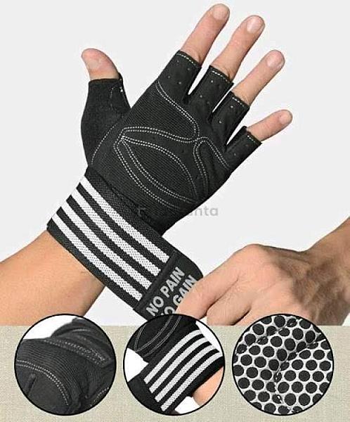 Weight Lifting Gloves With Wrist Wrap – Rowing Gloves, Biking Gloves, Training Gloves, Grip Gloves