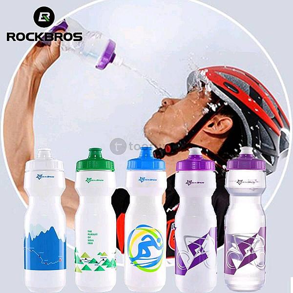 Rockbros Bicycle 750ml Cycling Outdoor Sports Water Bottle With Dust Cover Portable Plastic Mtb Bike