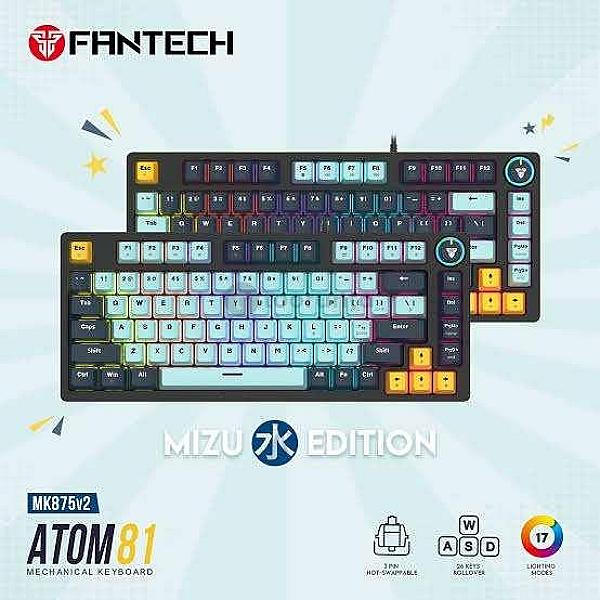 Fantech Atom81 Mk875 V2 Wired Mechanical Gaming Keyboard Mizu Edition