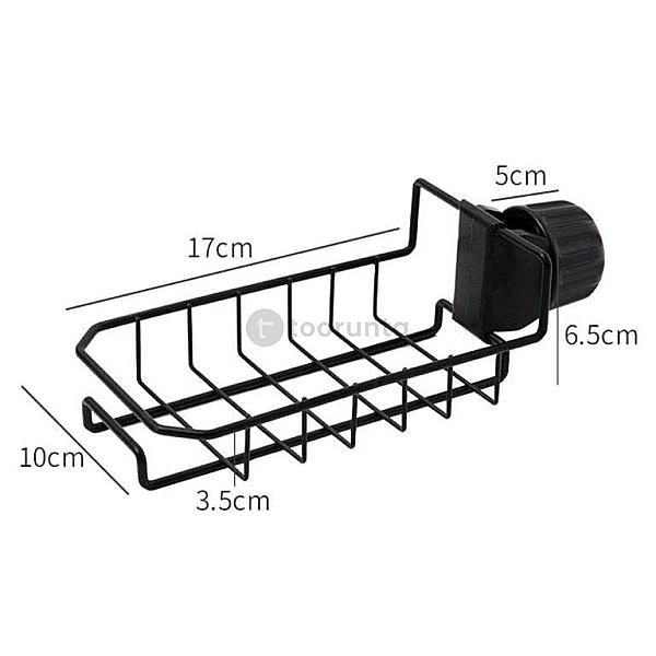 RackSense / Metal Sink Caddy Organizer for Kitchen Sink Bathroom-BLACK HP09-166H