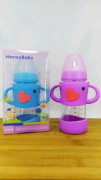 Honey Baby Glass Bottle With Silicone Base
