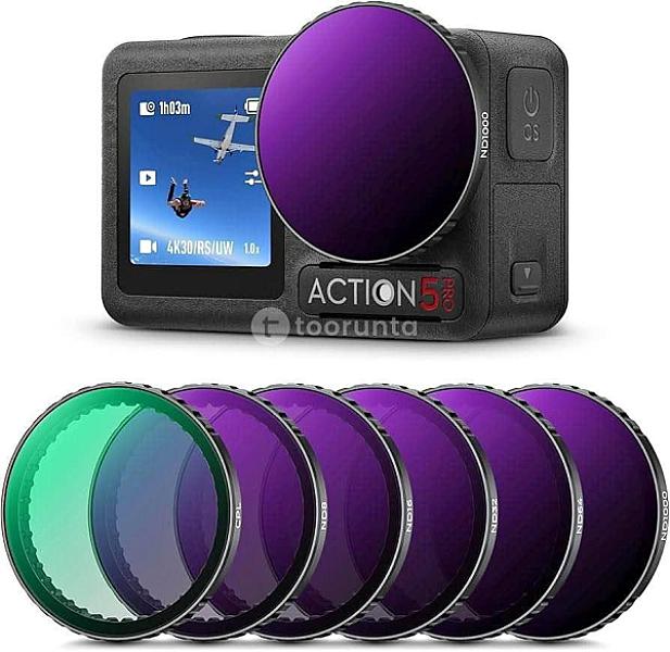K&f Concept Push-in Cpl Nd Filter For Dji Osmo Action 3/4/5 Pro, 6 Pack Cpl Nd8 Nd16 Nd32 Fliter