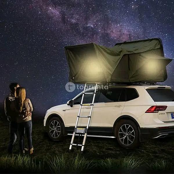 Car | Triangle Fold-out | Camping | Waterproof All-season Roof Tent With Ladder For & Outdoor Travel