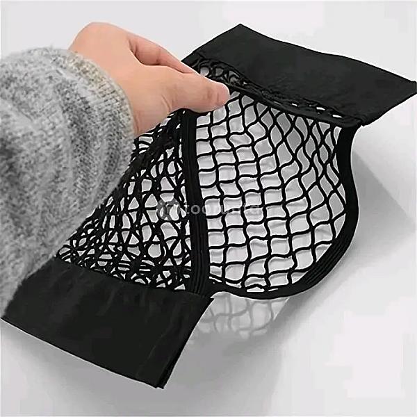 Trunk Organizer Car Net Universal | Heavy-duty Cargo Storage Mesh With Velcro | Elastic Vehicle Trunk & Backseat Storage Bag For Suv, Sedan, Hatchback & Truck