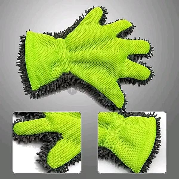 5-finger Microfiber Car Cleaning Glove | Chenille Car Wash Mitt For Interior & Exterior Detailing | Scratch-free, Lint-free, Reusable Wash Glove For Cars, Motorcycles & Home Cleaning