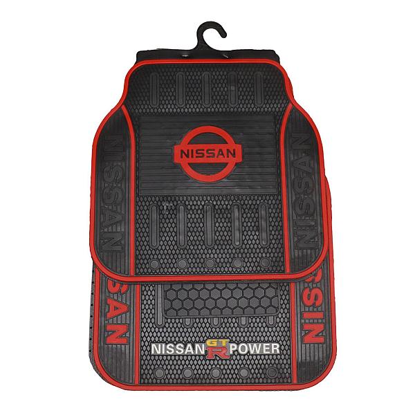 Floor Mat | Black/red Color Floor Mat For Nissan Car