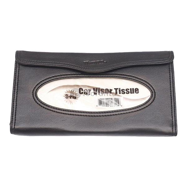 Car Visor Tissue Holder | Pu Leather Car Napkin Tissue Box With Adjustable Strap | Compact Hanging Organizer