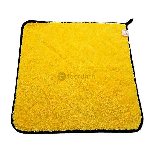 Double Layer Car Towel Thick Microfiber | Premium Super Absorbent Drying Cloth | 40x40 Cm Ultra Soft Lint-free Cleaning For Car Detailing, Polishing, Home & Glass Surfaces