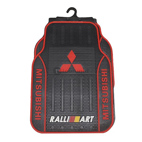 Floor Mat | Black/red Color Floor Mat For Mitsubishi Car