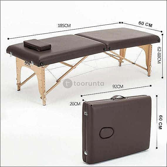 Massage Table / Massage Bed Height Adjustable Cosmetic Table Sturdy Stainless Steel Frame Massage Table Foldable Portable Massage Bed With Handbag Headrest