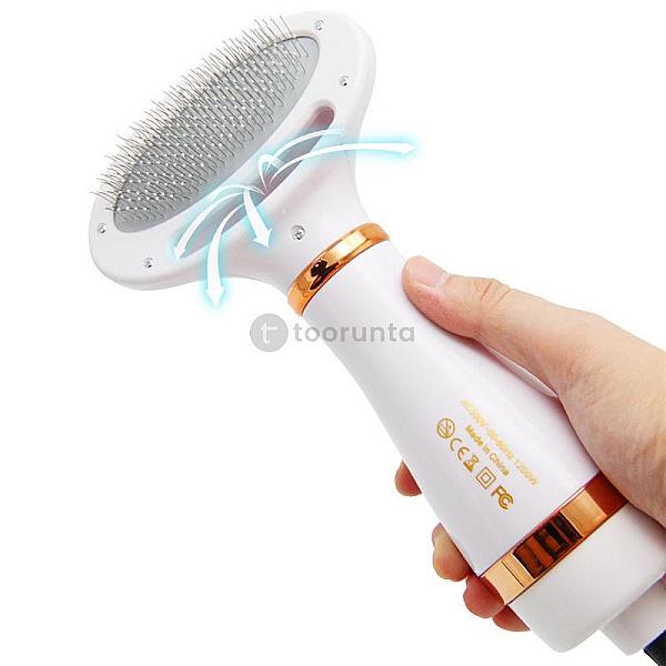 Hair Comb For Dogs & Cats| 2 In 1 Dryer | Adjustable Speed & 3 Heat Settings | Low Noise Grooming Dryer For Household Pet Care | Pet Brush | Electric Pet Dryer