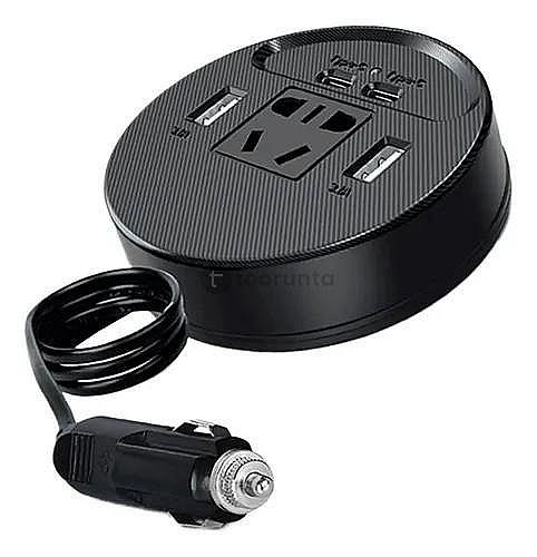 Car Power Inverter 150w M1667 With Usb & Type-c Fast Charging | 12v Dc To 220v Ac Car Converter | Portable Car Charger Adapter For Laptop Mobile Travel Camping