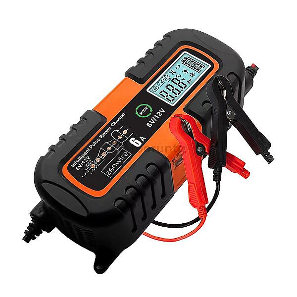 Smart Battery Charger | 6v And 12v Battery Charger | Automatic Charging System | Voltmeter | Ammeter | Winter Mode | Battery Maintenance | 230v Input | Portable & Compact Design