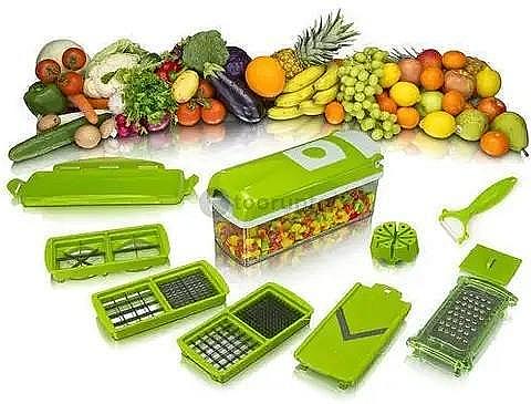 Multifunctional Vegetable Chopper | Manual Vegetable Cutter, Fruit Slicer, Onion Dicer, Grater & Kitchen Food Processor With 1500ml Container | Kitchen Appliance | Vegetable Cutter Easy And Fast