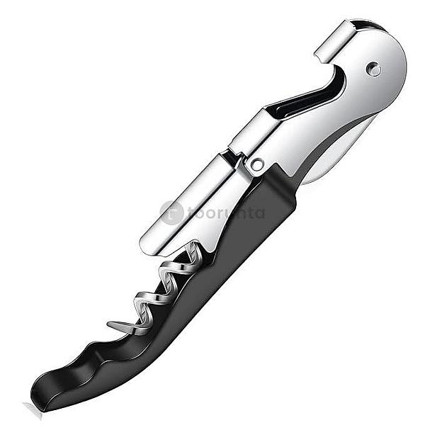 Professional Corkscrew Opener | Eotia Brand 3-in-1 Wine Key With Foil Cutter & Bottle Opener | Double-hinged Cork Remover For Bartenders & Restaurants