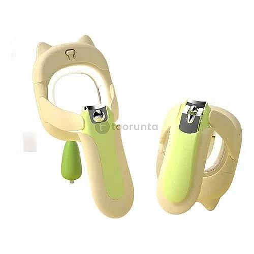 Baby Nail Clipper With Soft Light | Stainless Steel Infant Nail Cutter | Safe Anti-splash Nail Trimmer For Newborns, Babies & Toddlers | Ergonomic Baby Grooming Tool