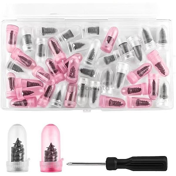 50 Pcs Tubeless Tire Repair Rubber Nails Kit | Universal Emergency Tyre Kit | Self-service Puncture Repair For Cars, Motorcycles, Suvs & Bicycles