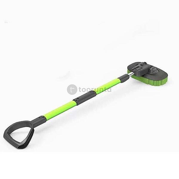 Telescopic Car Wash Brush with Chenille & Microfiber Heads | 180° Rotating Long Handle Lutian Car Cleaning Mop | Detachable Auto Wash Brush for Cars, SUVs & Trucks
