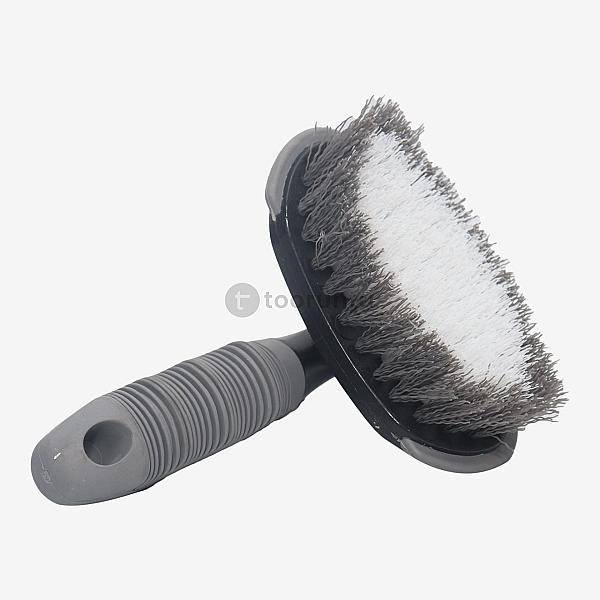 Car Wheel & Tire Brush for Car Rim, Soft Bristle Car Wash Brush, Cleans Tires & Releases Dirt and Road Grime- Oval