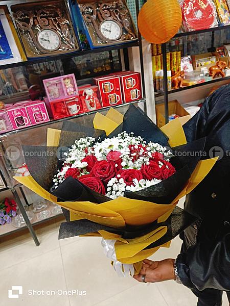 Red Rose &Gypsy Bunch
