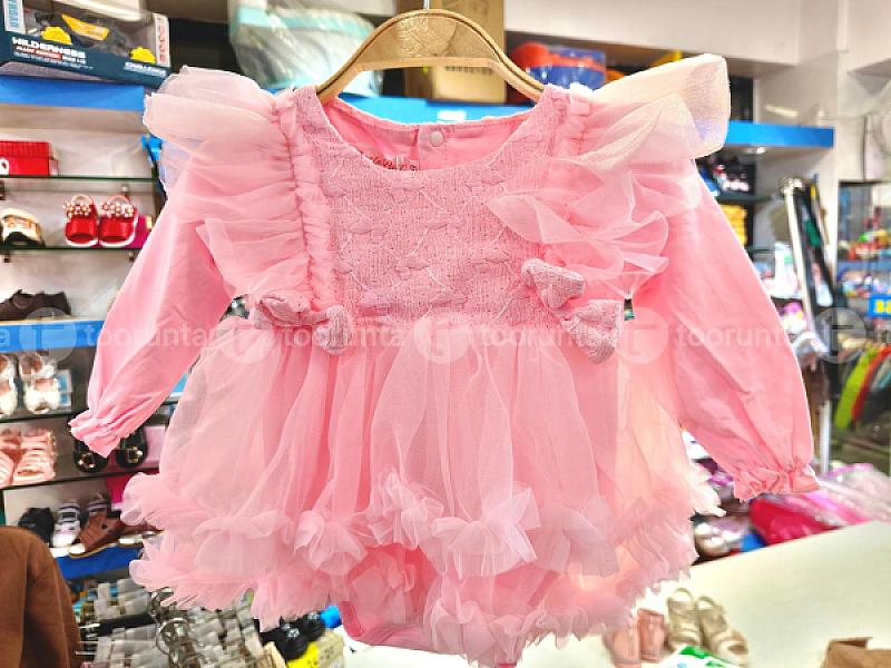 Infant Frock With Attached Bodysuit
