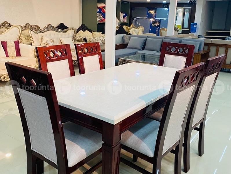 6 Chair Marble Dining