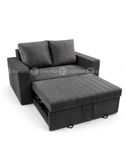 Urban Convertible Loveseat Sleeper Sofa Couch Bed With 2 Soft Cushion, Grey
