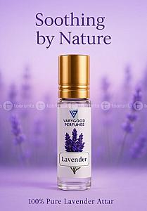 VaryGood Lavender Attar Roll On - 8ml Alcohol-Free Concentrated Perfume for Men & Women | Long Lasting Calming Scent