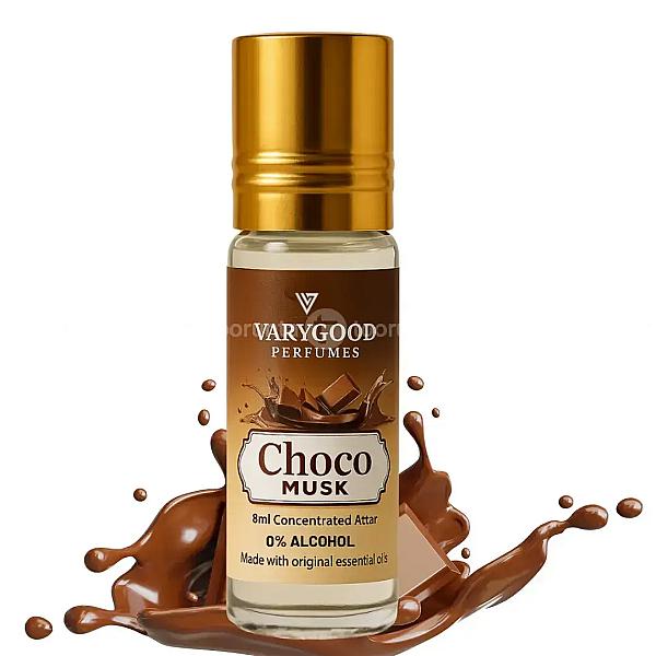 Varygood Perfumes Choco Musk Attar Roll-on With A Hint Of Bourbon – Decadent, Unique Scent For Men & Women (8ml)