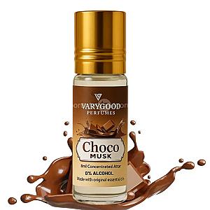 VaryGood Perfumes Choco Musk Attar Roll-On with a Hint of Bourbon – Decadent, Unique Scent for Men & Women (8ml)