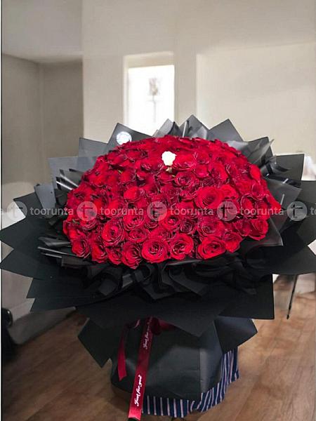 Red Rose Bouquet And Gypsy Mix