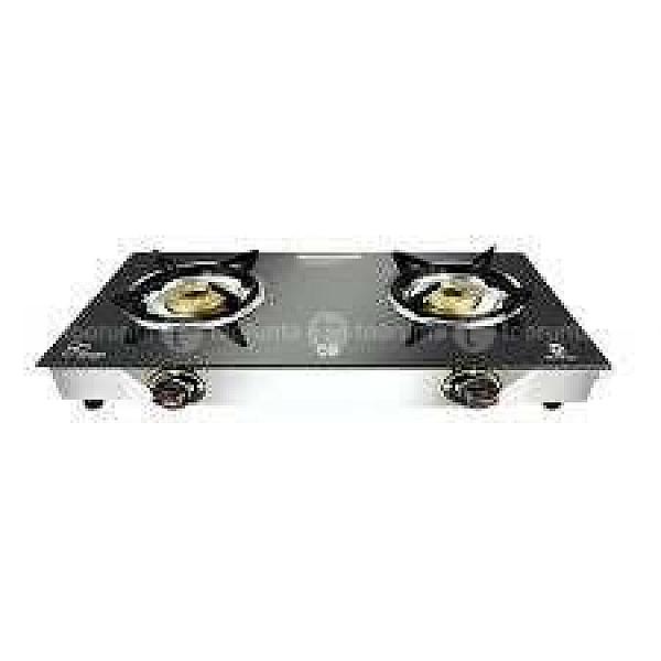 Cg 2 Burner Tempered Glass Gas Stove - Cggs2bgt