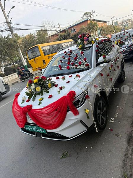 Heavy Wedding Car Decoration