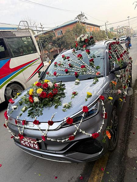 Heavy Wedding Car Decoration