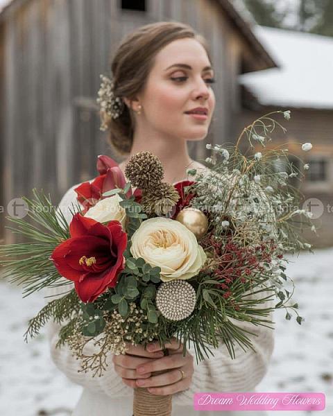 Red Rose Bouquet And Gypsy Mix