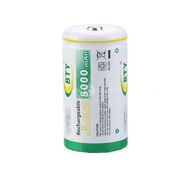 Bty D8000 Rechargeable Battery Size D 1.2 V Hr20 Nimh 8000mah 1.2 V Battery