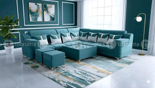 Corner sofa set 7 sitter
