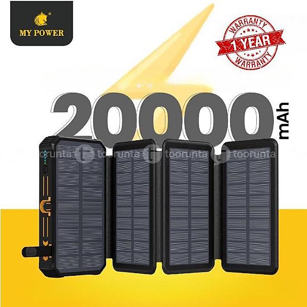 My Power M295sl 20000mah Solar Charging Powerbank With Four Panels