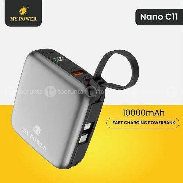 My Power Nano C11 10000mah Pd 22.5w Fast Charging Powerbank Portable Design Built In Cable