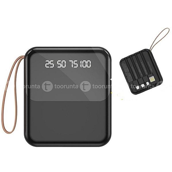 Sendem P301 10000mah Power Bank With Built In Charging Cable Led Battery Percentage Indicator