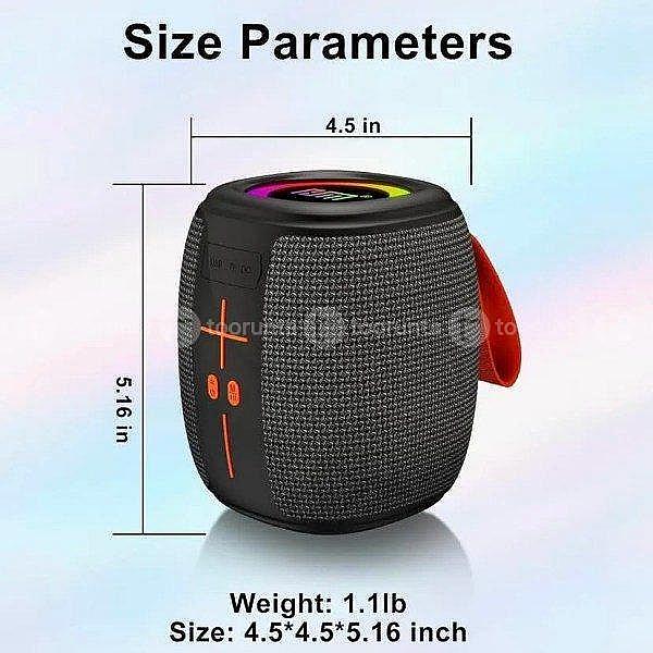 Hm-805 Portable Bluetooth 5.3 Speaker With Rgb Lights & Ipx4 Waterproofing