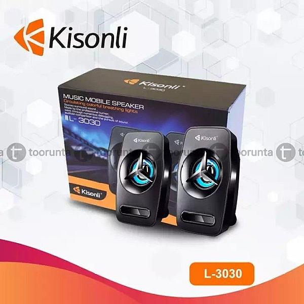 Kisonli L3030 Computer Speaker With Led Lights 7 Color Changing