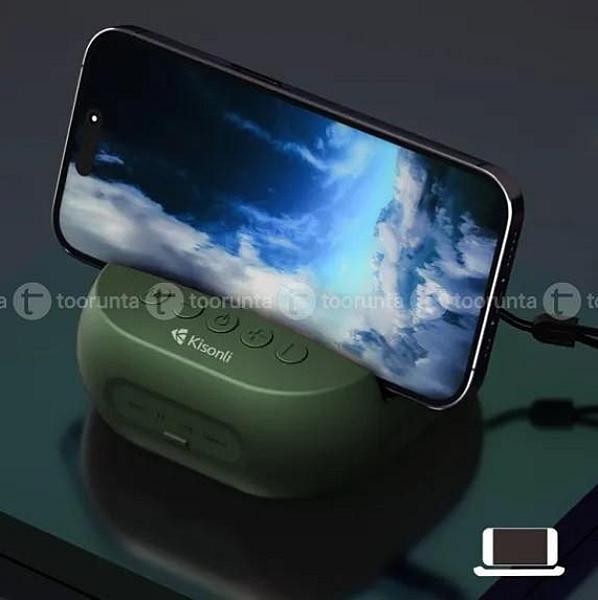 Kisonli T5 Portable Bluetooth Wireless Speaker With Holder Waterproof Ipx4