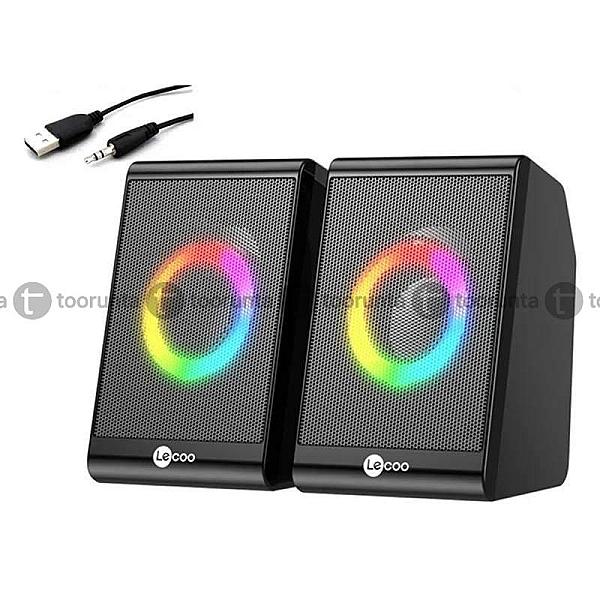 Lenovo Lecoo Ds100 Desktop Speakers Usb 3.5mm Audio Jack Rgb Lighting Compact Sound System